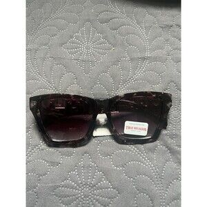 TRUE RELIGION TR56982-1EW Tortoise Shell w/Gold Frame Purple Lens Sunglasses NWT